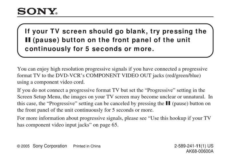 Sony SLV-D360P Operating Instructions (For SLV-D360P DVD... Product support bulletin