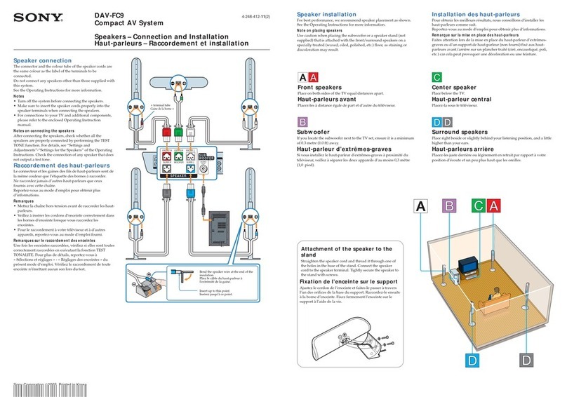 Sony DAV-FC9 - Dvd Dream System User manual Sony DAV-FC9 - Dvd Dream System User manual