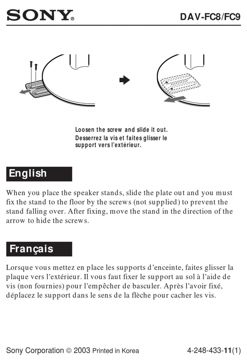 Sony DAV-FC8 - Dvd Dream System install guide
