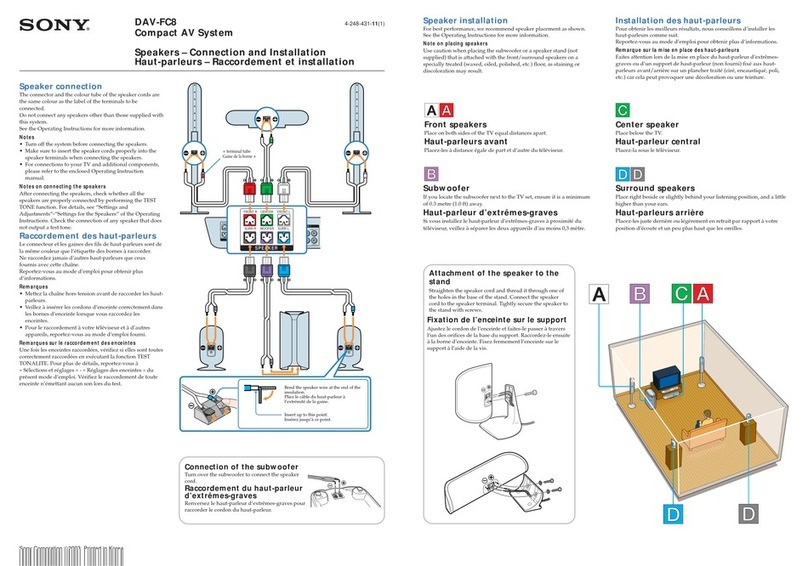 Sony DAV-FC8 - Dvd Dream System User manual