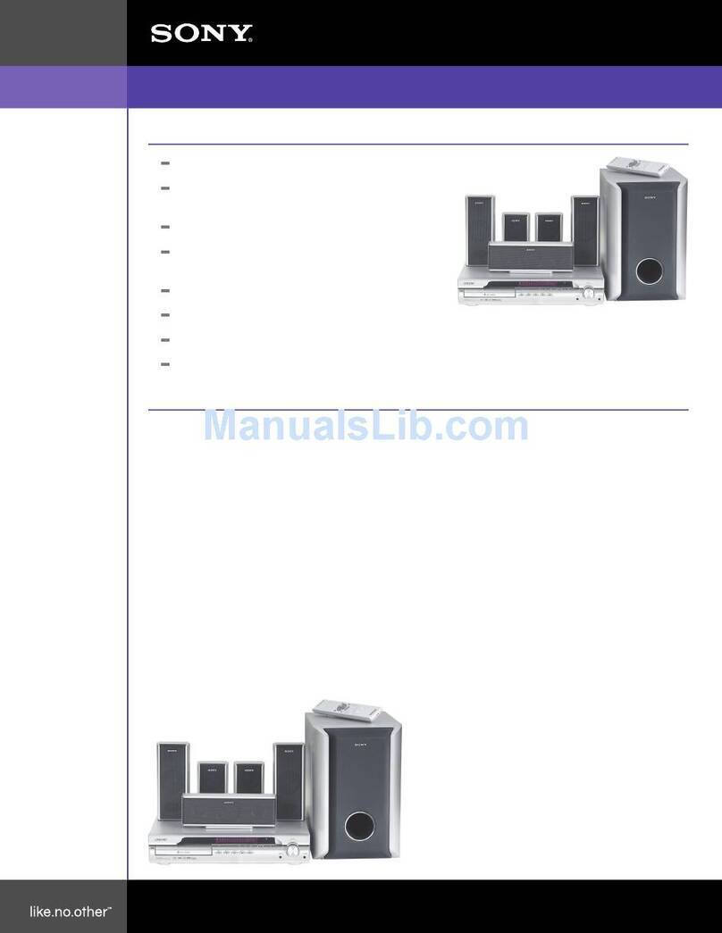 Sony DAV-DX255 - Integrated Home Theater System Specifications