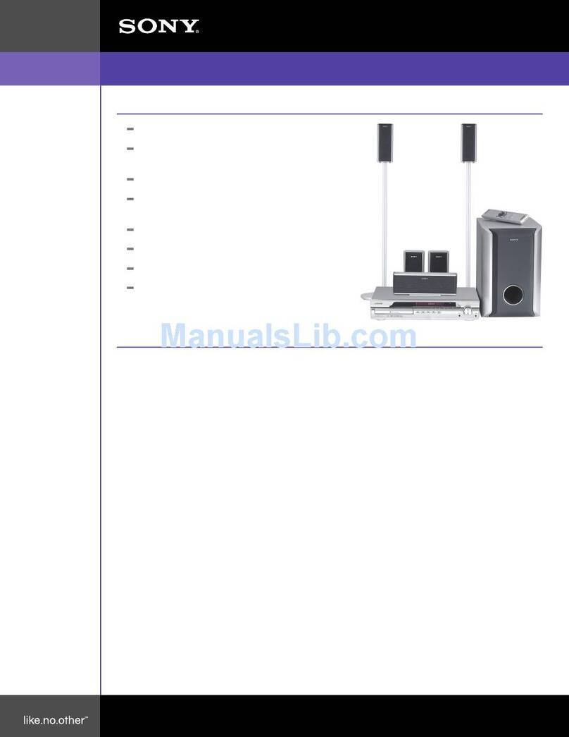 Sony DAV-DX375 - Integrated Home Theater System User manual