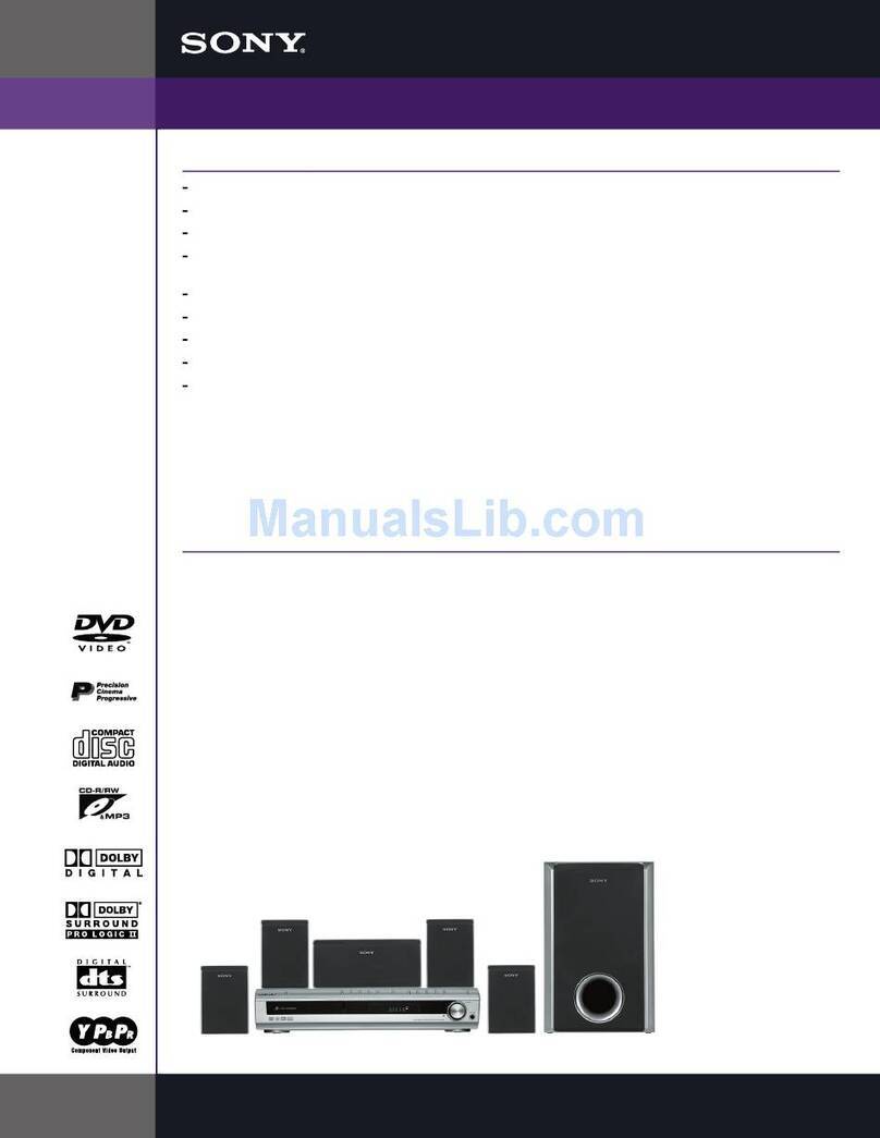 Sony DAV-DX150 - Dvd Home Theater System User manual