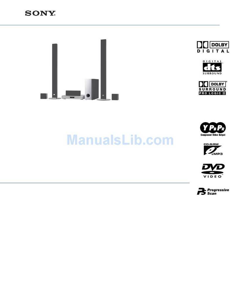 Sony DAV-BC250 - Dvd Home Theater System User manual