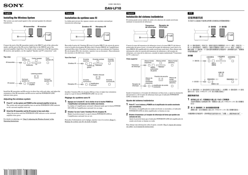 Sony DAV-LF10 - DVD Dream System Platinum Home... User manual