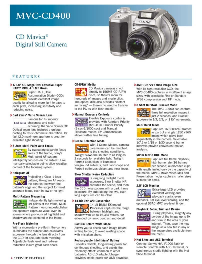 Sony CD Mavica MVC-CD400 User manual Sony CD Mavica MVC-CD400 User manual