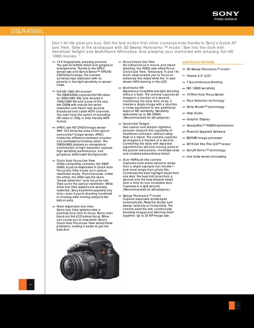 Sony DSLR-A560L User manual