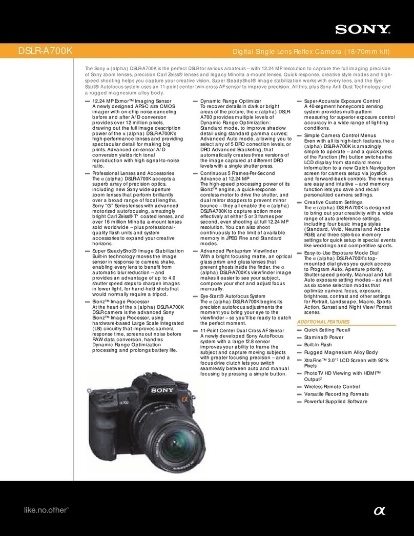 Sony DSLR-A700 User manual