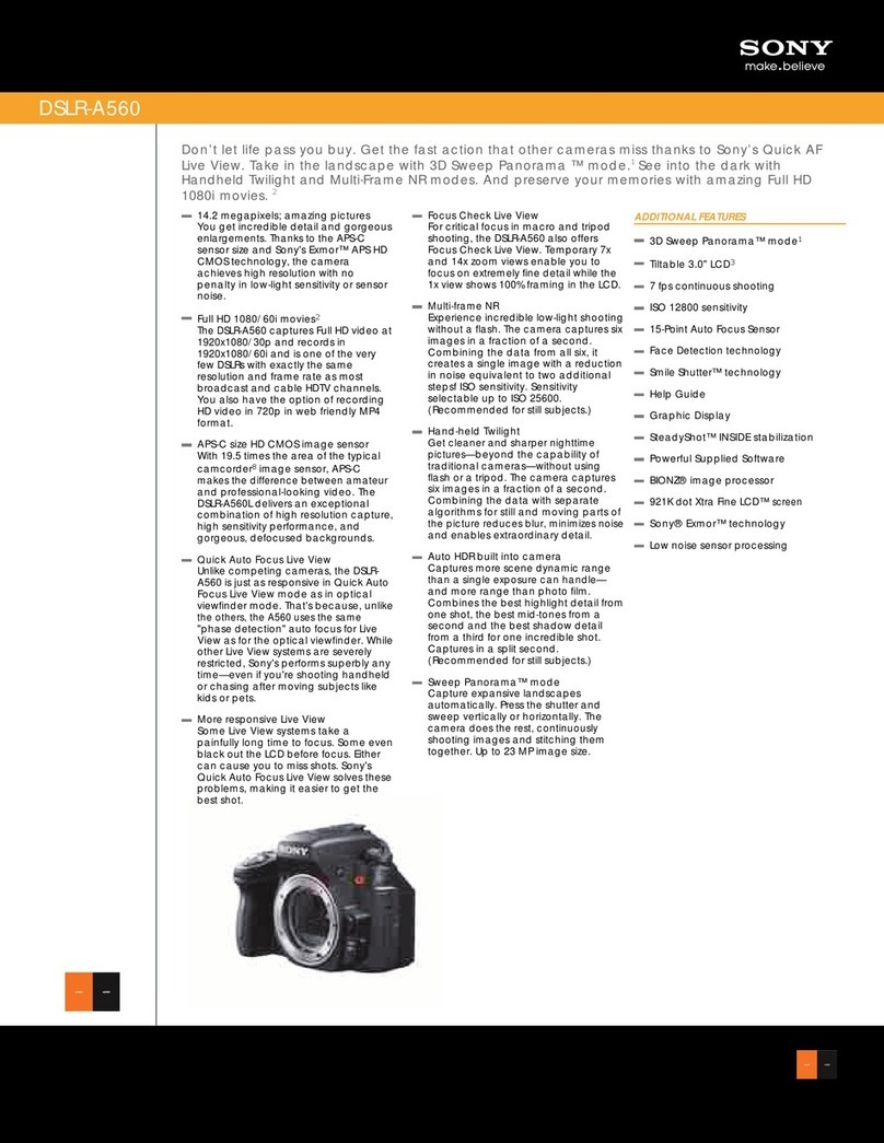 Sony Alpha DSLR-A560 User manual