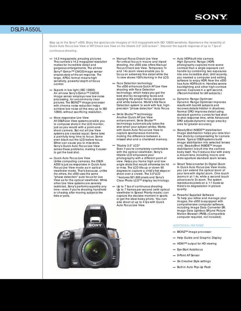 Sony DSLR-A550L User manual
