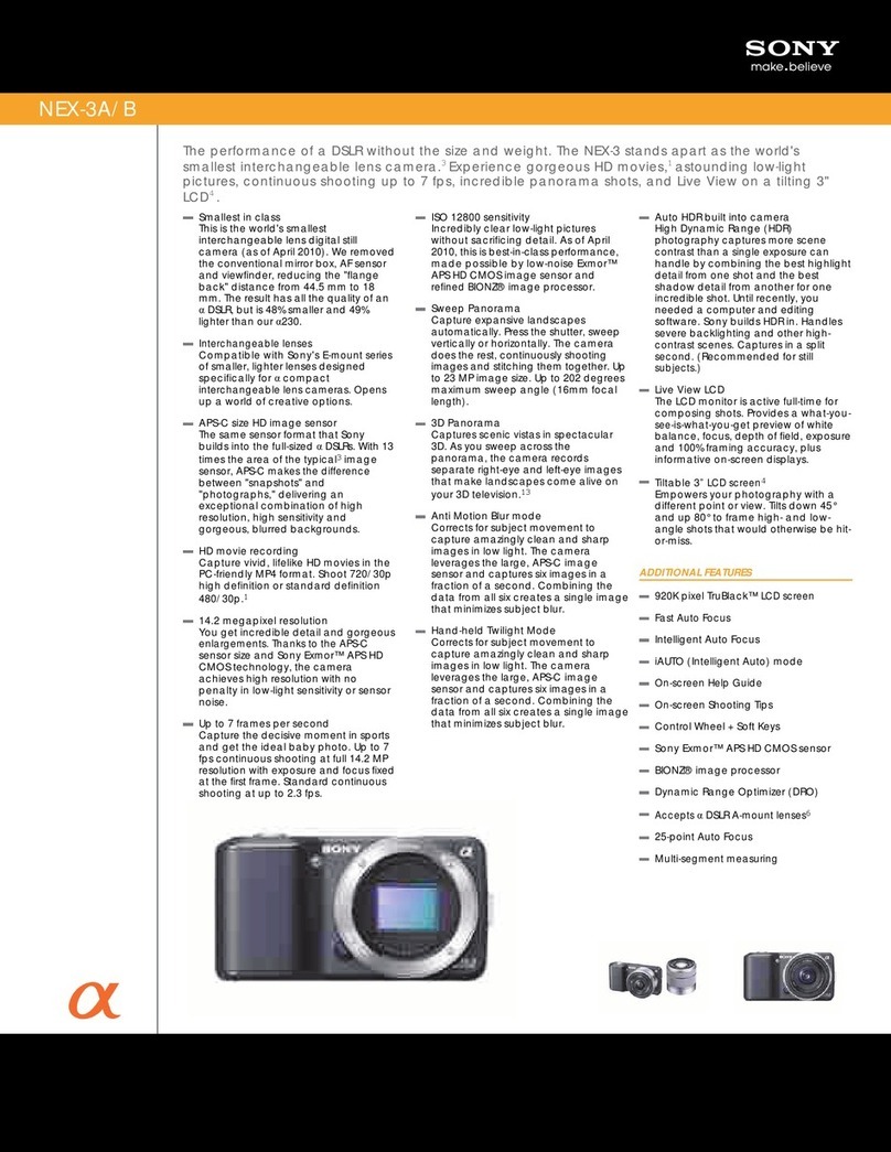 Sony Alpha NEX-3 Specifications