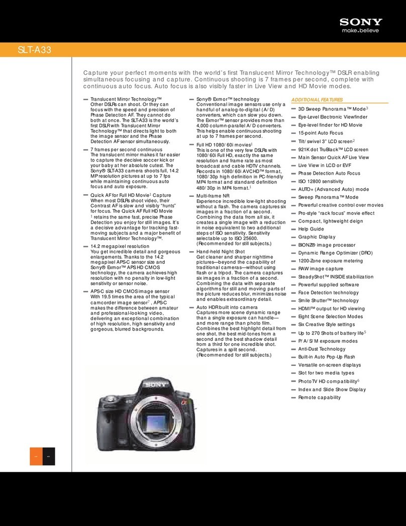 Sony SLT-A33 User manual