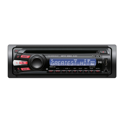 Sony CDX-GT35UW - Fm/am Compact Disc Player Installation/connections