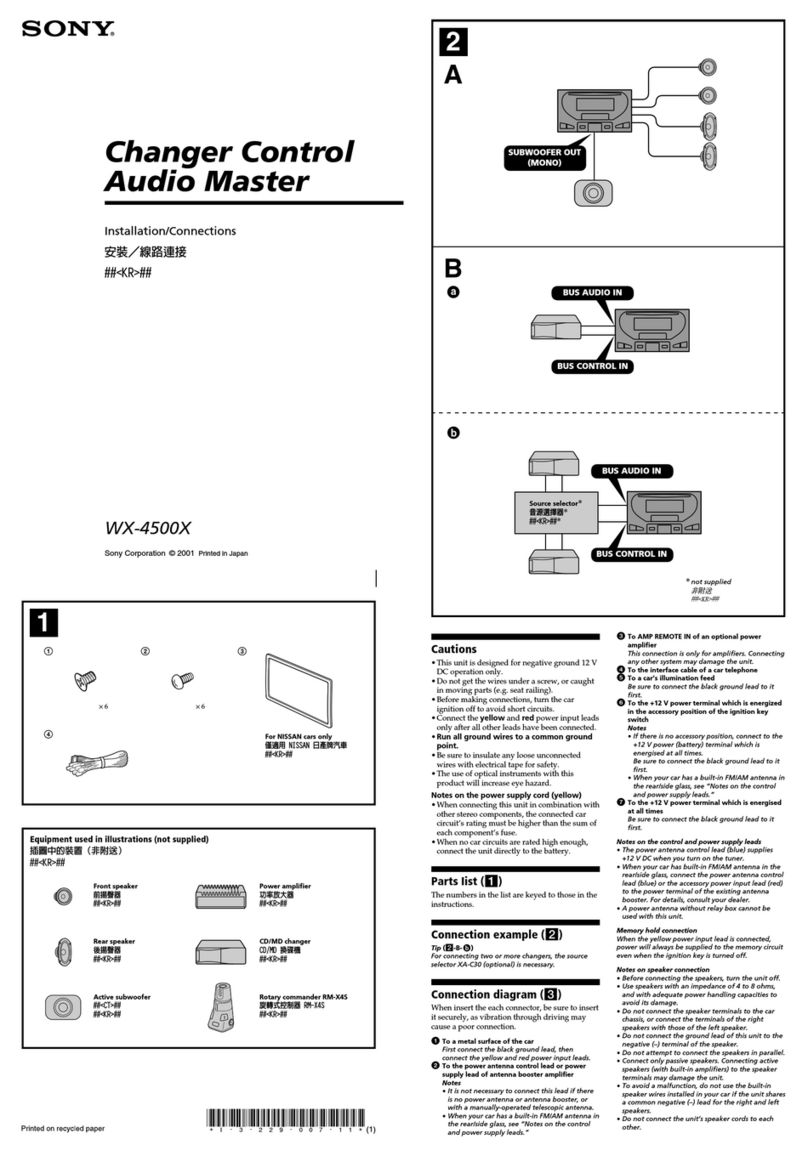 Sony WX-4500X Installation/Connections Product guide