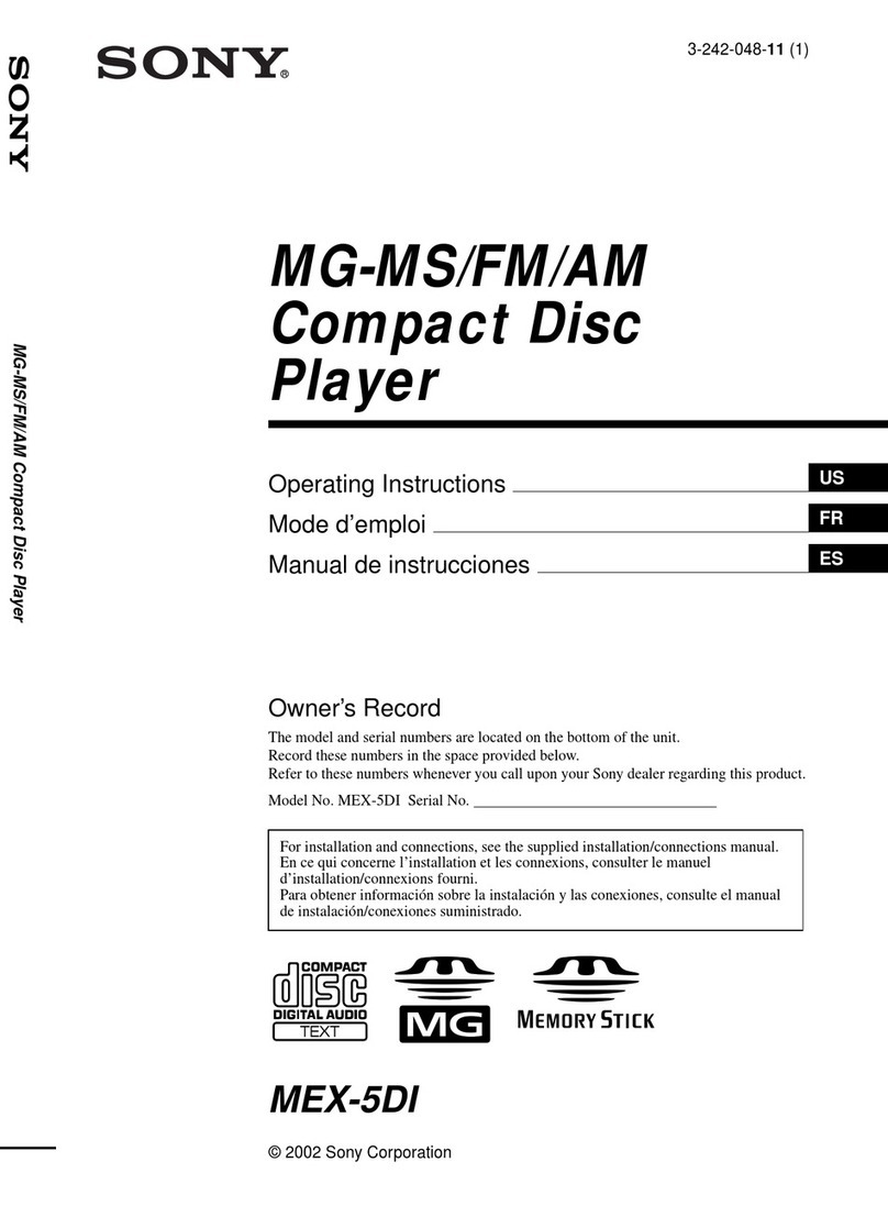 Sony MEX-5DI operating instructions