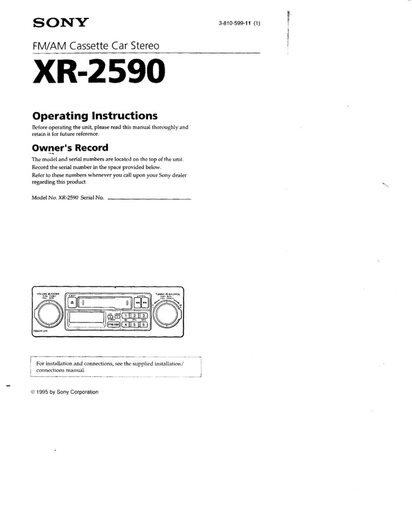 Sony XR-2590 operating instructions