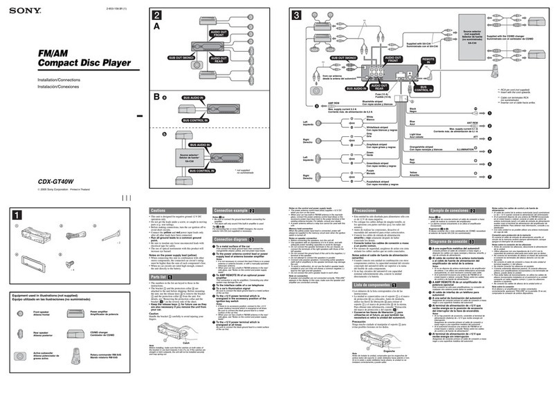 Sony Xplod CDX-GT40W Product guide