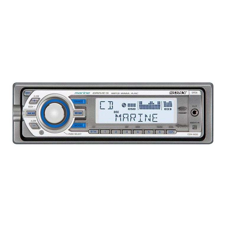 Sony CDXM60UI - Marine CD Receiver MP3/WMA/AAC... Installation/connections