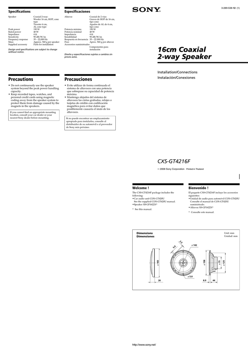Sony CXS-GT4216F Product guide