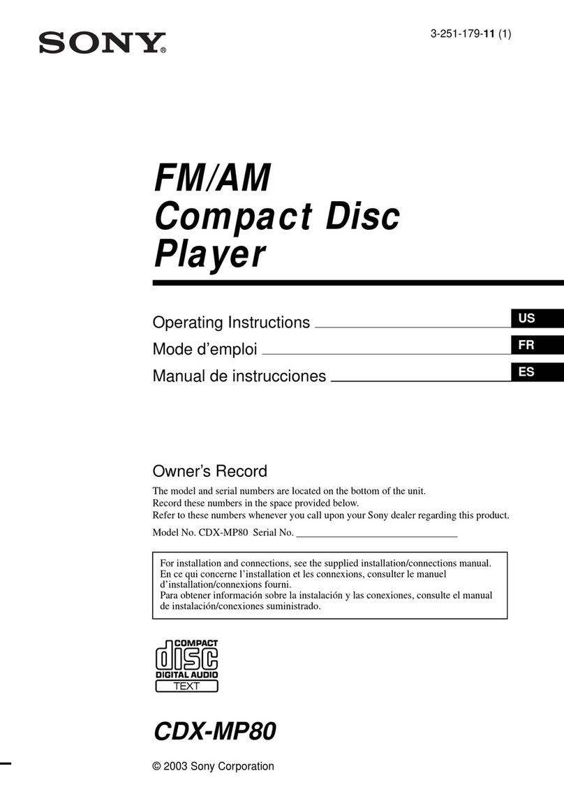 Sony CDX-MP80 User manual