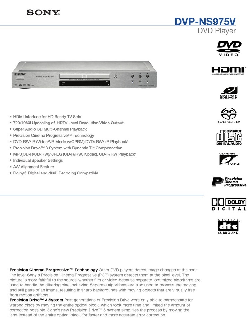 Sony DVP-NS975V Specifications