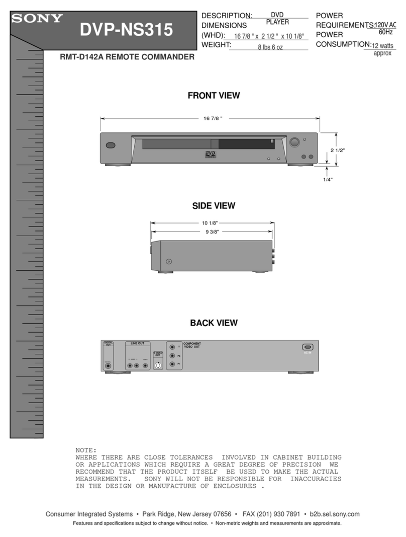 Sony DVP-NS315 User manual