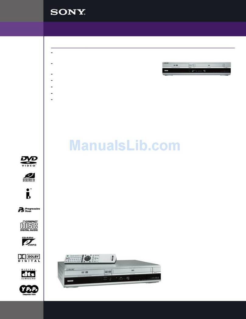 Sony RDR-VX515 - Dvd Recorder/vcr Combo User manual