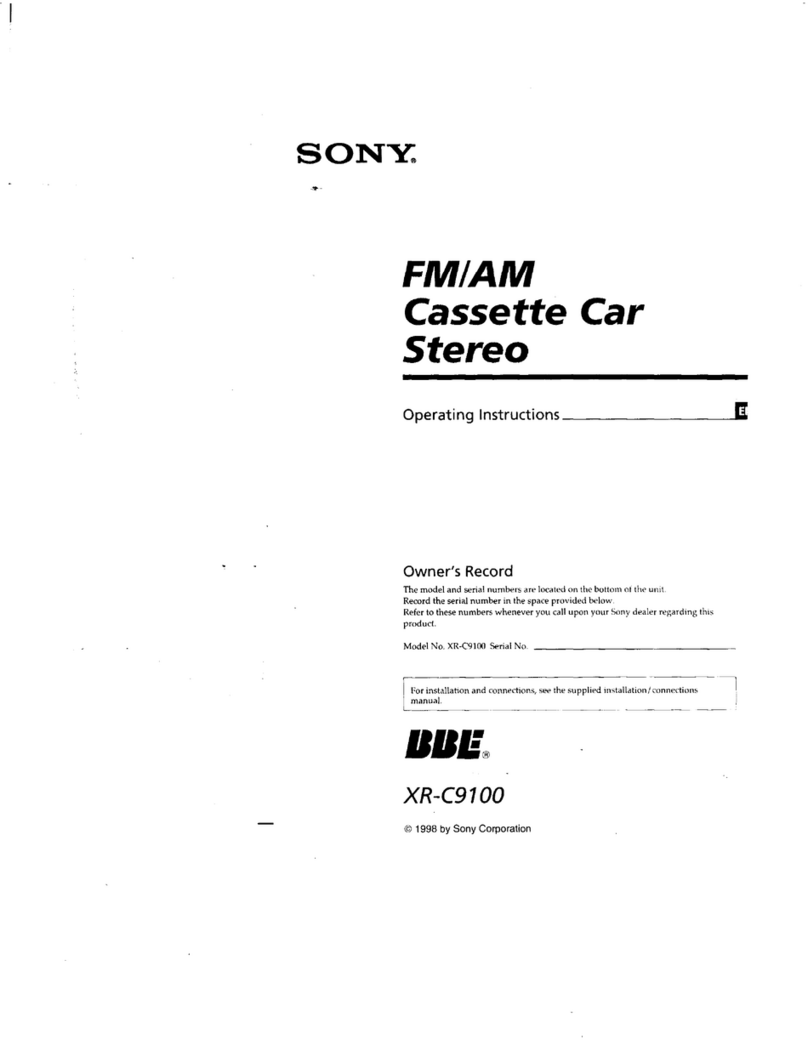 Sony XR-C9100 User manual