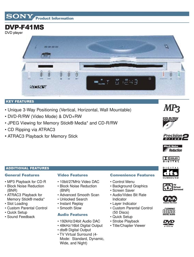 Sony DVP-F41M User manual
