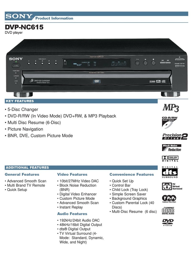 Sony DVP-NC615 Specifications