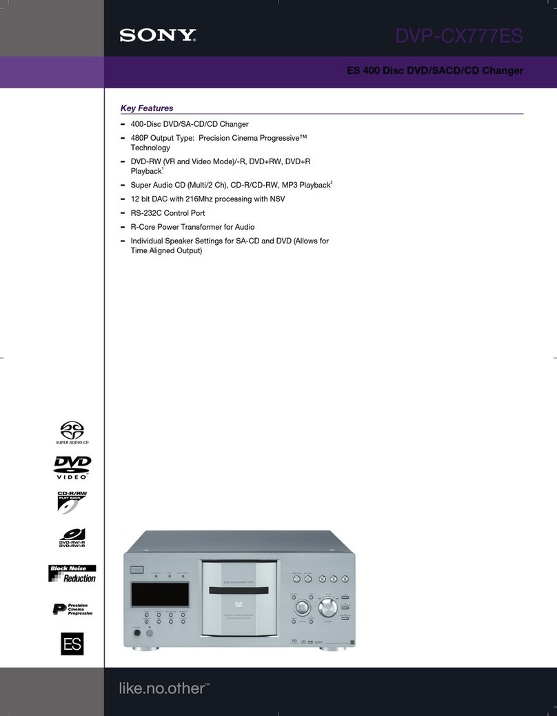 Sony DVP-CX777ES User manual Sony DVP-CX777ES User manual