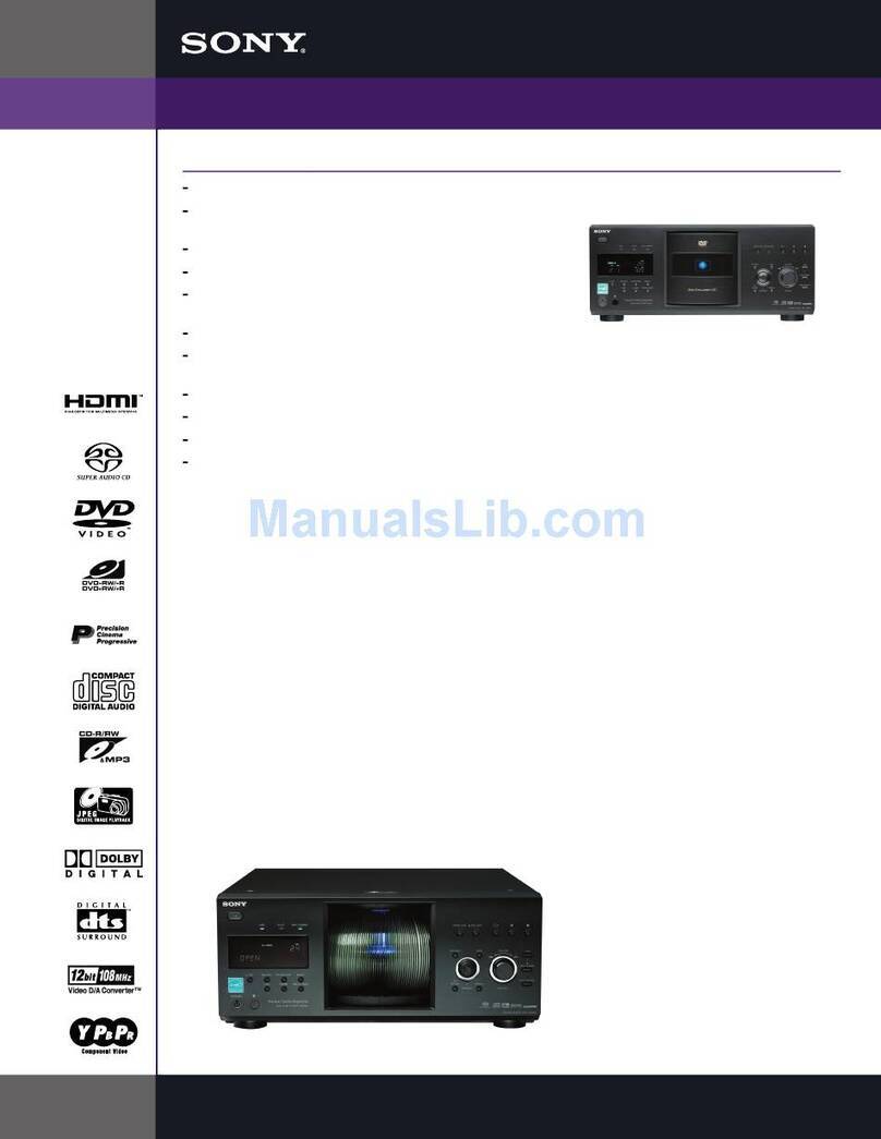 Sony DVP-CX995V Operating Instructions  (DVP-CX995V CD/DVD... Specifications