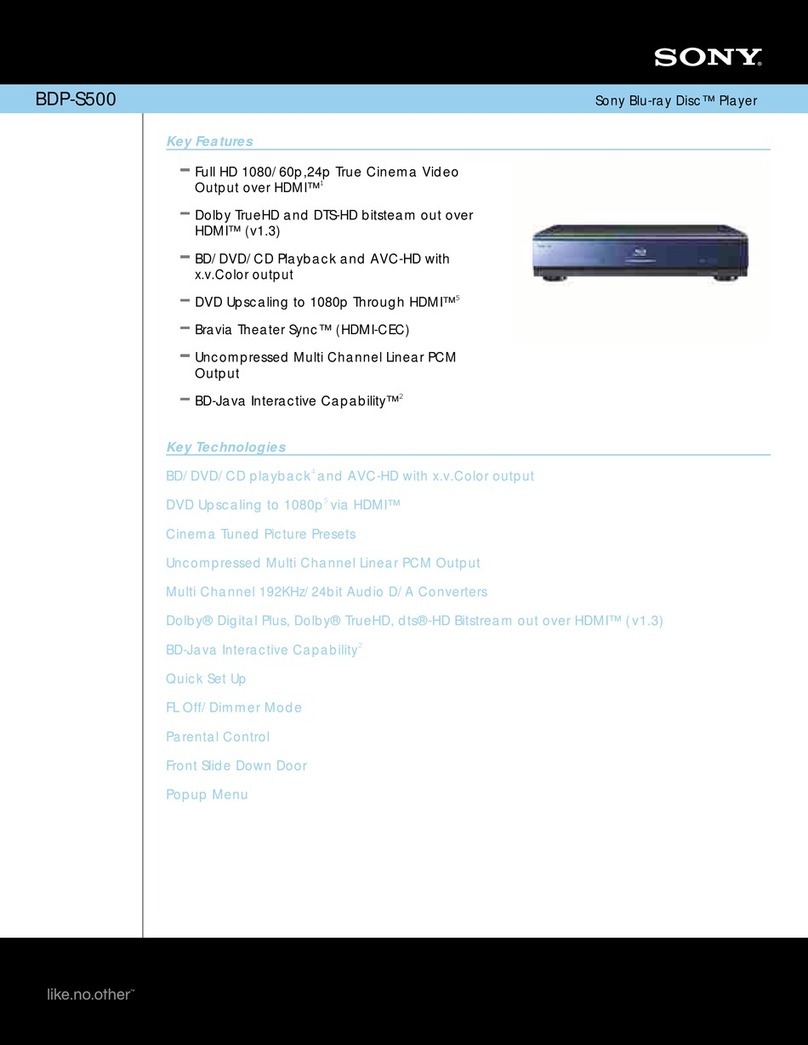 Sony BDP-S500 User manual