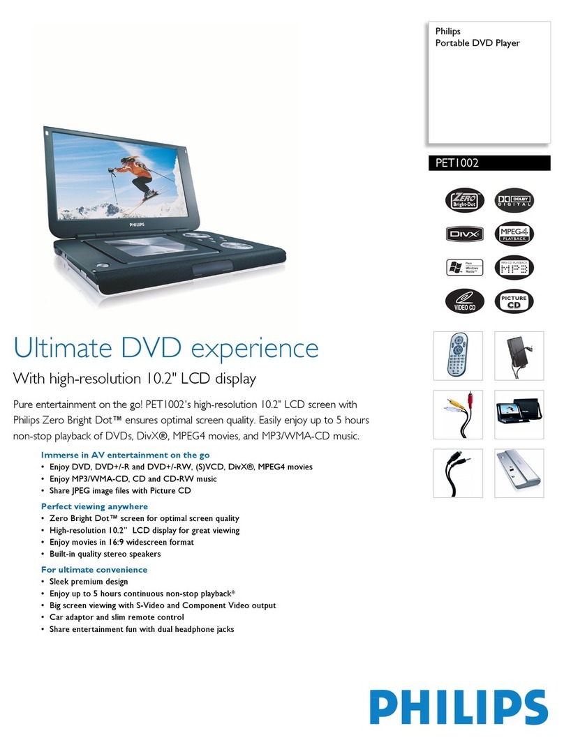 Philips PET1002 Specifications