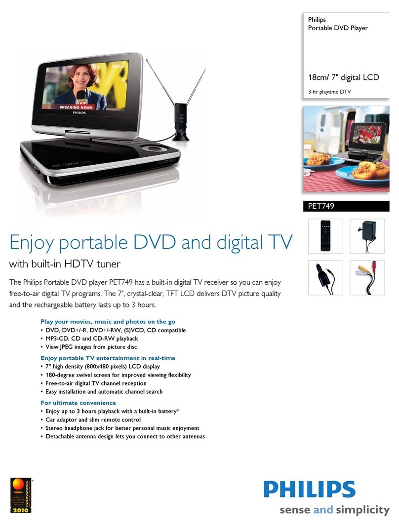 Philips PET749 Specifications