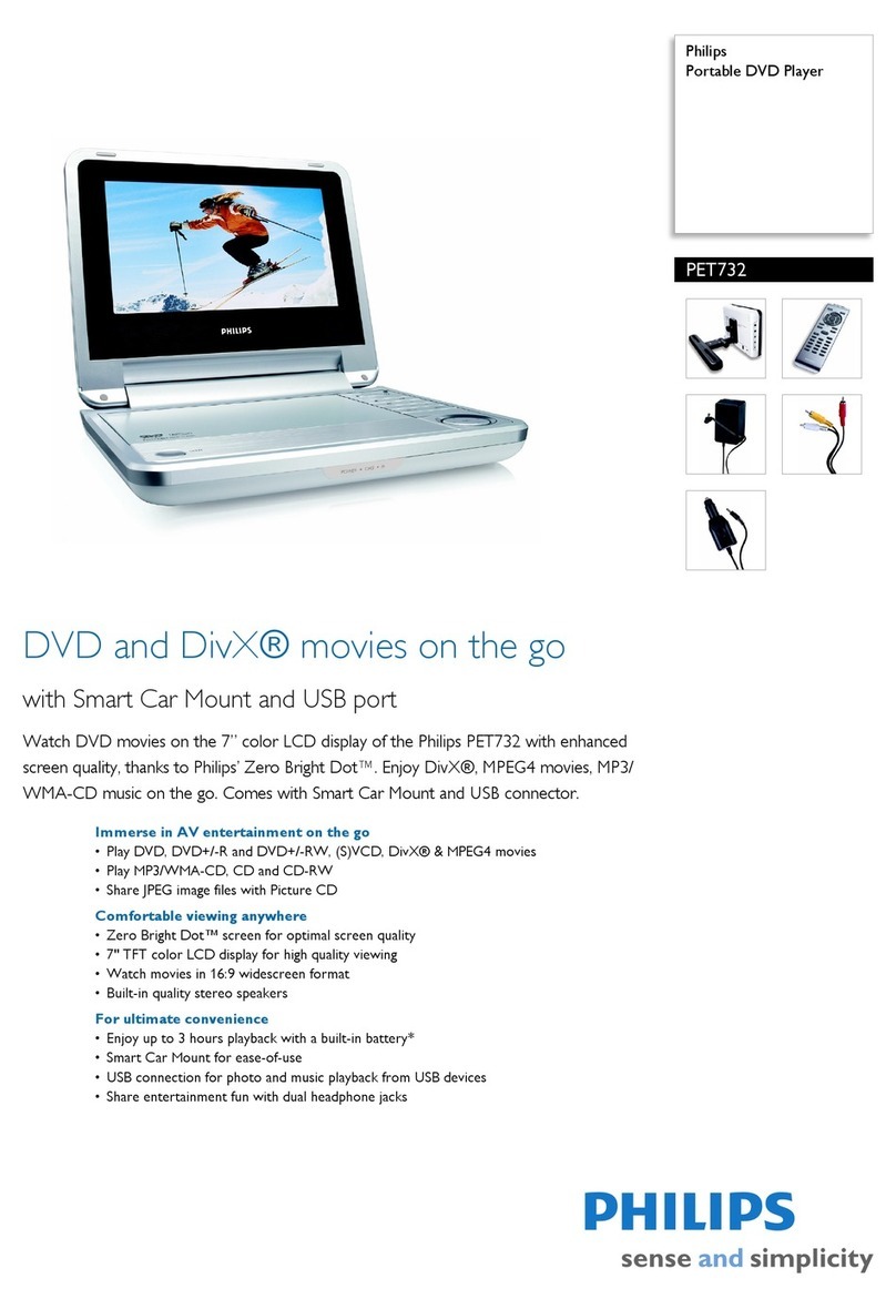 Philips PET732 Specifications
