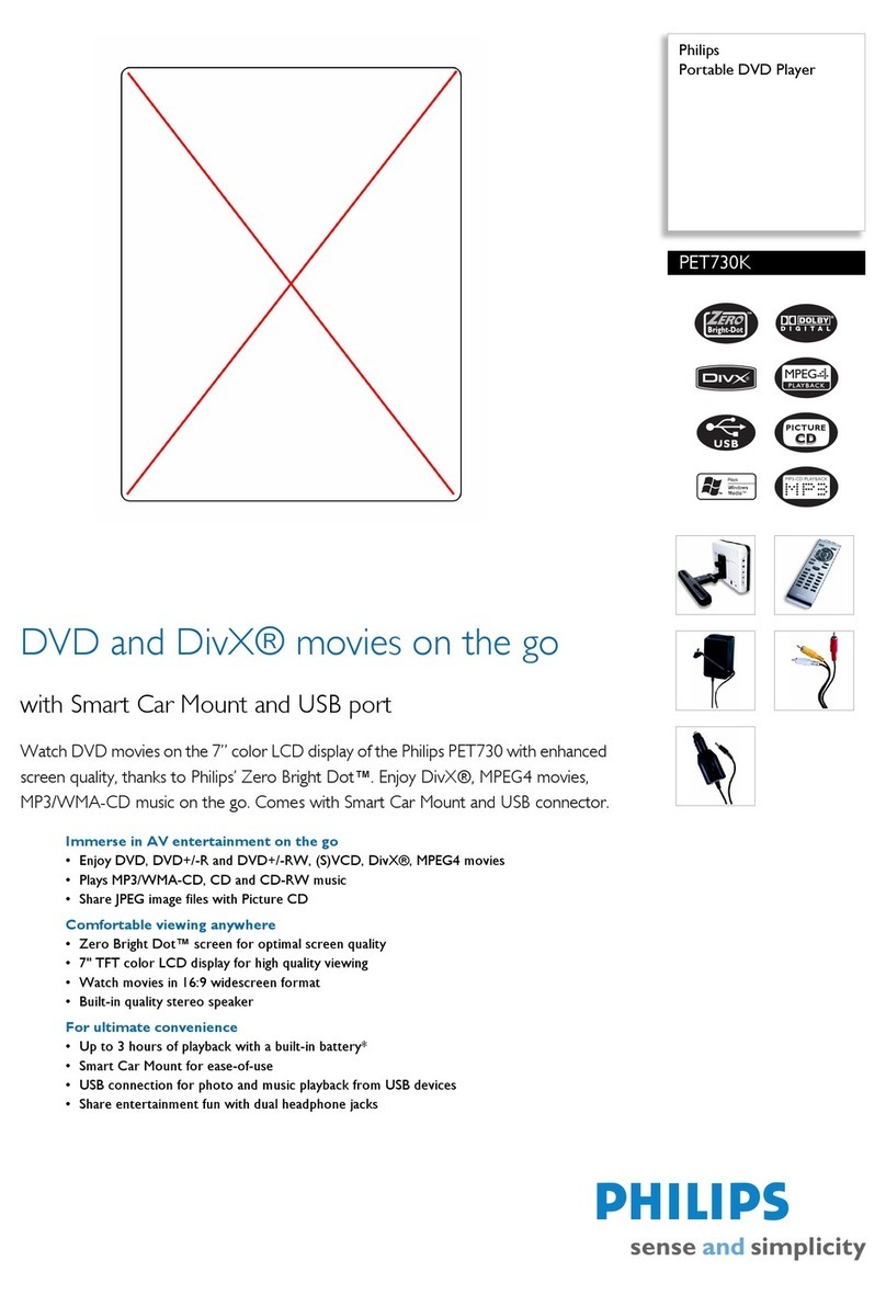 Philips PET730 Specifications