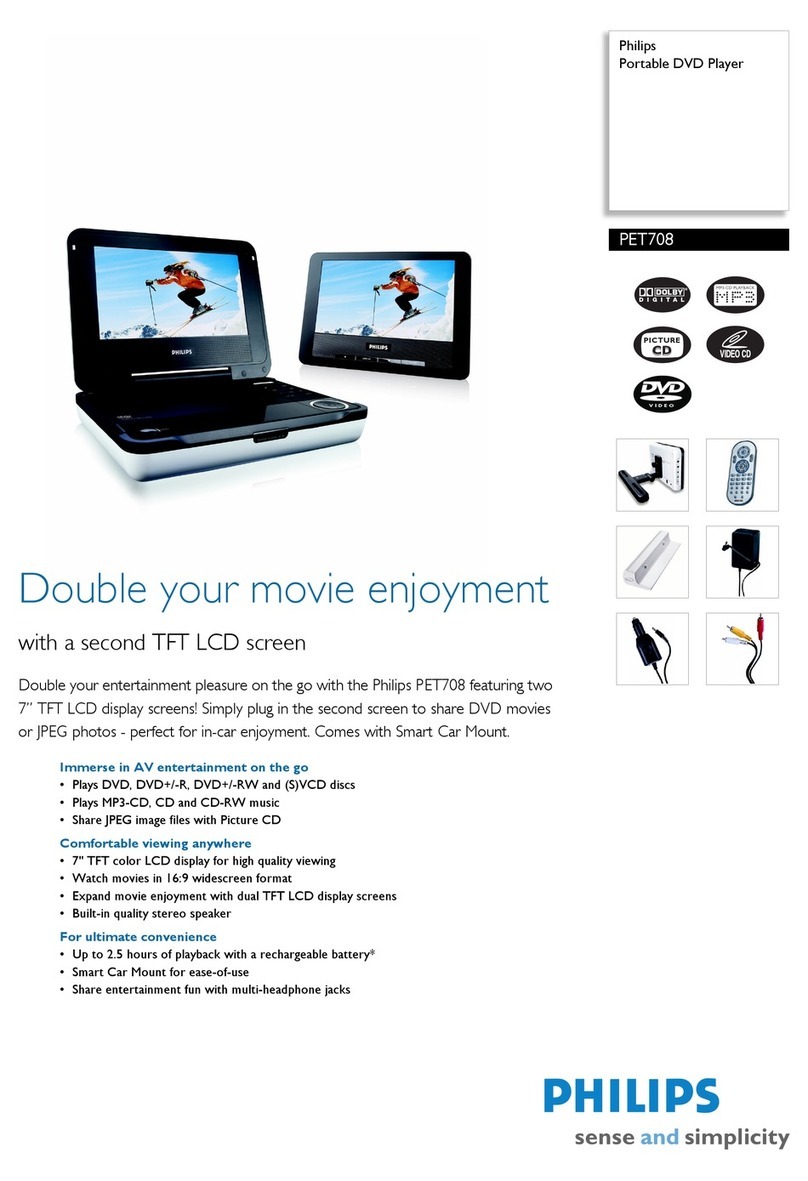 Philips PET708 Specifications