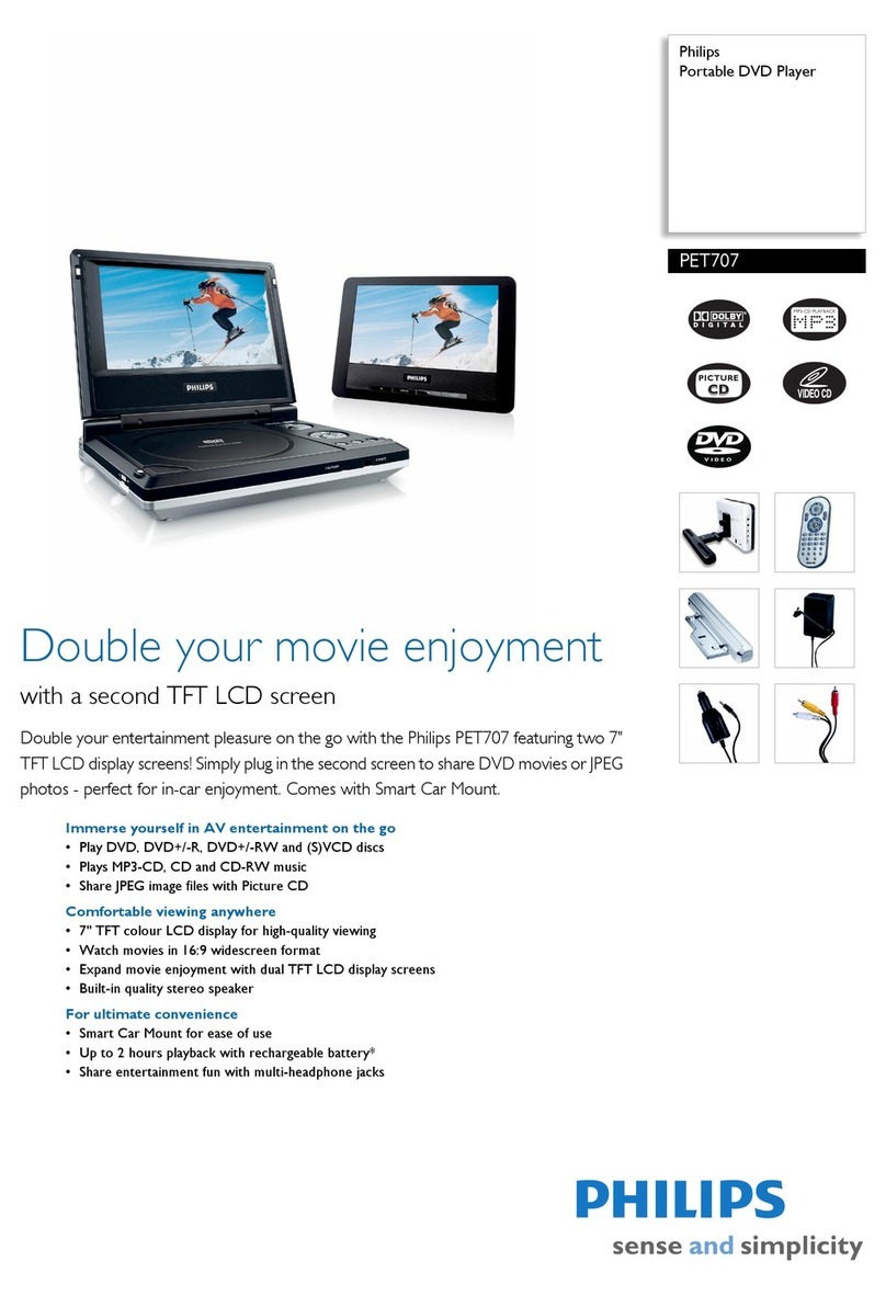 Philips PET707 Specifications