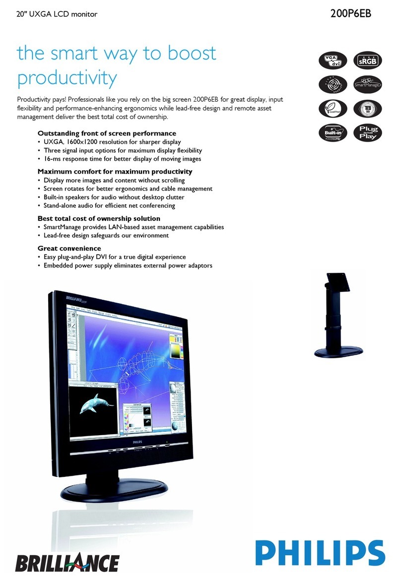 Philips Brilliance 200P6EB/27 User manual