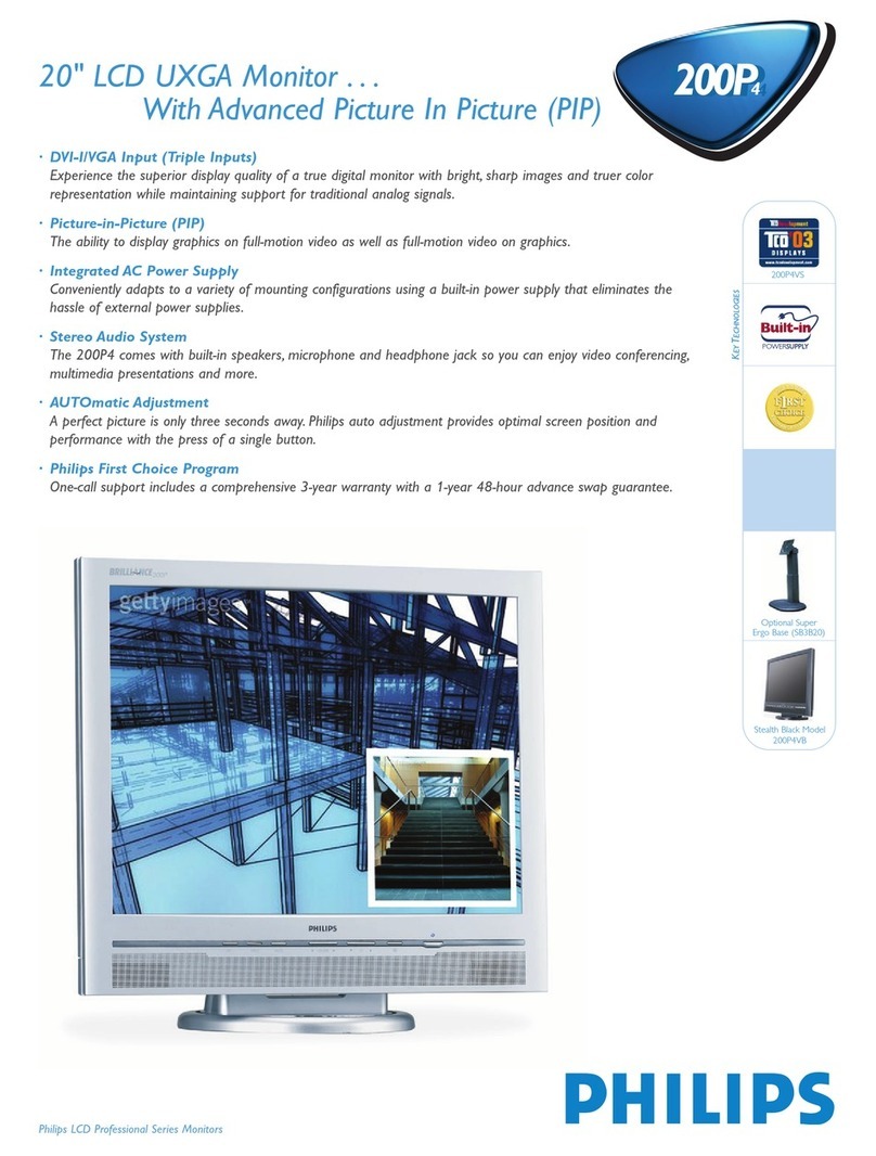 Philips Brilliance 200P4VB User manual