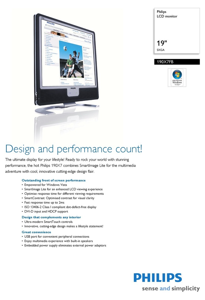 Philips 190X7F User manual