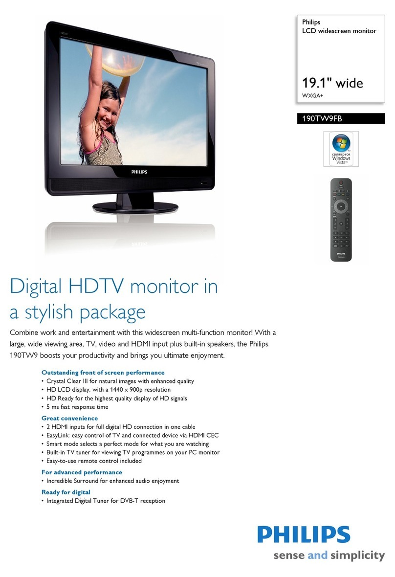 Philips 190TW9FB User manual