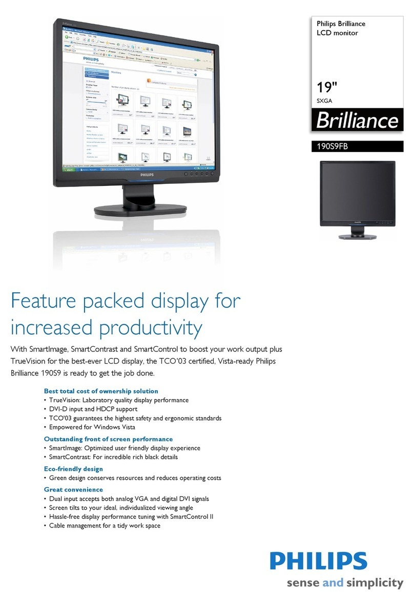 Philips Brilliance 190S9FB User manual