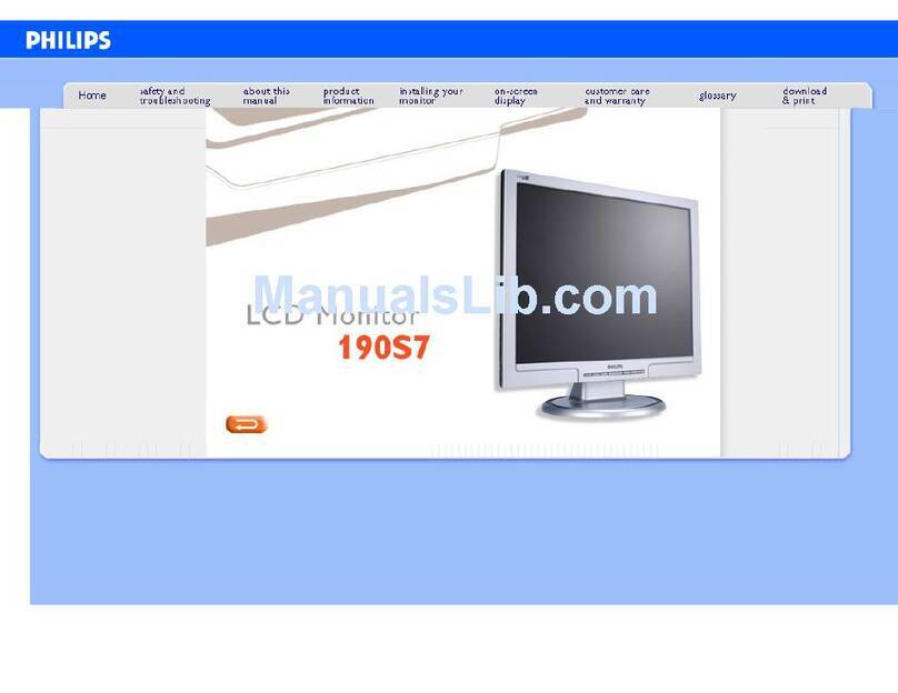 Philips 190S7 User manual