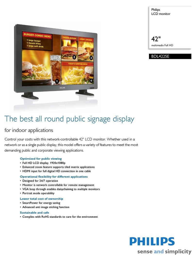 Philips BDL4225E User manual