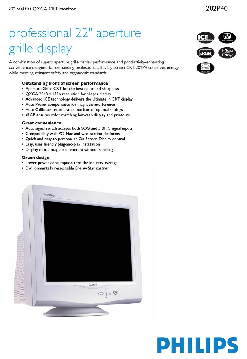 Philips Brilliance 202P40 User manual