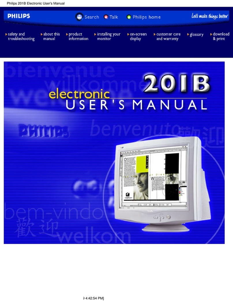 Philips Brilliance 201B10 User manual