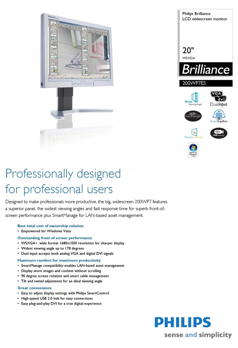 Philips Brilliance 200WP7ES User manual
