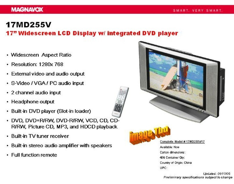 Magnavox 17MD255V User manual
